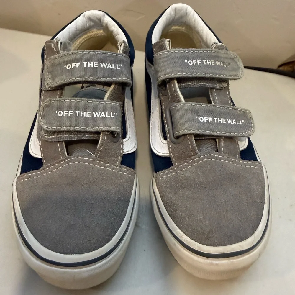 Vans Kids Sneakers Size 13 Old School V Logo Pop Skate Shoes Unisex Blue/Gray